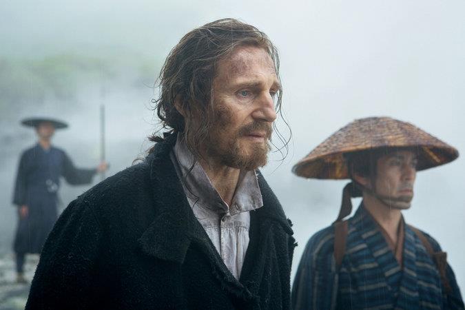 Liam Neeson, protagonista di Silence Liam Neeson in una scena di Silence
