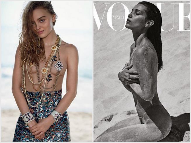 Lily-Rose Depp e Bella Hadid posano entrambe per Vogue Gli scatti hot di Lily-Rose Depp e Bella Hadid su Vogue