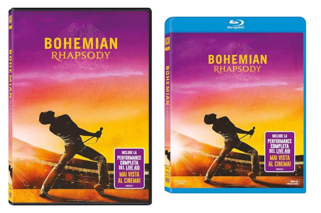Bohemian Rhapsody arriva in Home Video dal 28 marzo Copertina del DVD e del Blu-Ray di Bohemian Rhapsody
