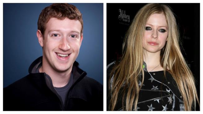 Avril Lavigne ha accusato di bullismo nei riguardi dei Nickelback Mark Zuckerberg Primo piano di Avril Lavigne e Mark Zuckerberg