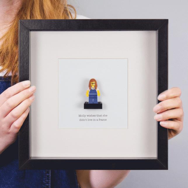GIF Minifigure LEGO personalizzato Minifigure LEGO personalizzata e incorniciata