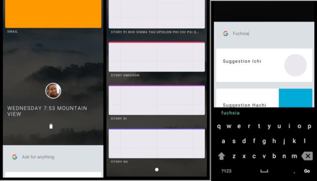 Google starebbe sviluppando Fuchsia OS Una schermata del prossimo Google Fuchsia