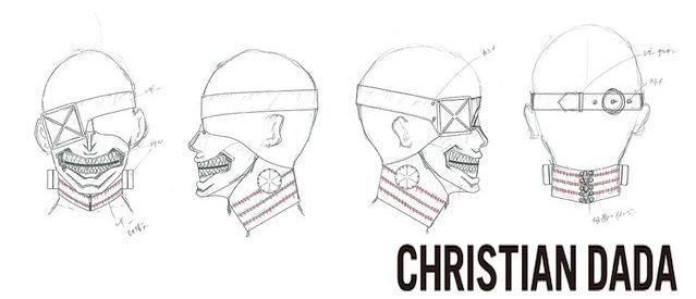 Sketch per le maschere di Tokyo Ghoul Le maschere di Tokyo Ghoul ridisegnate per il live-action