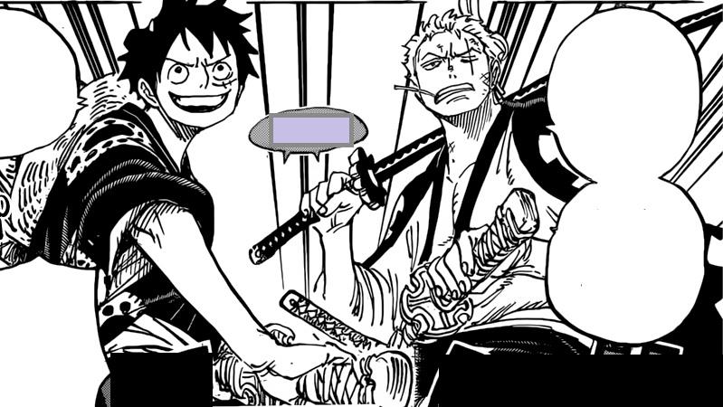 One Piece Zoro e Rufy si ritrovano Zoro e Rufy saga di Wano