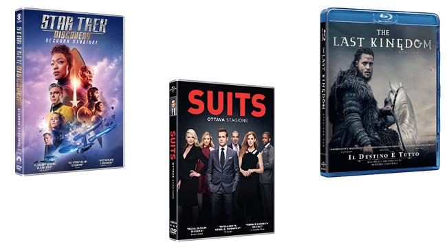 Suits - Stagione 8, Star Trek Discovery - Stagione 2 e The Last Kingdom - Stagione 2 in edizione Home Video Suits - Stagione 8, Star Trek Discovery - Stagione 2 e The Last Kingdom - Stagione 2 nei formati DVD e Blu-ray