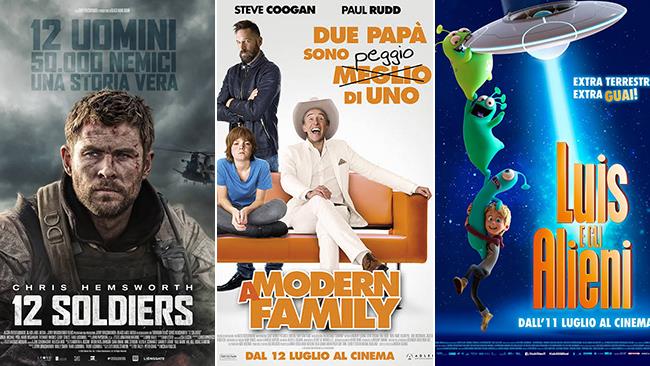 Weekend al cinema: i film in sala il 14 e 15 luglio 2018 I poster dei film 12 Soldiers, A Modern Family, Luis e gli alieni