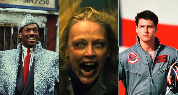 Paramount ha annunciato i suoi nuovi film al CinemaCon 2018 Collage di Top Gun, Il principe cerca moglie e Wolrd War Z