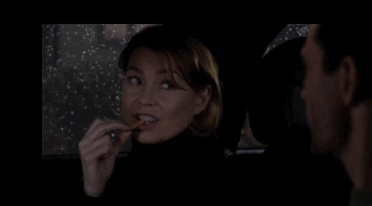 Meredith e le patatine Meredith al primo appuntamento con Thorpe