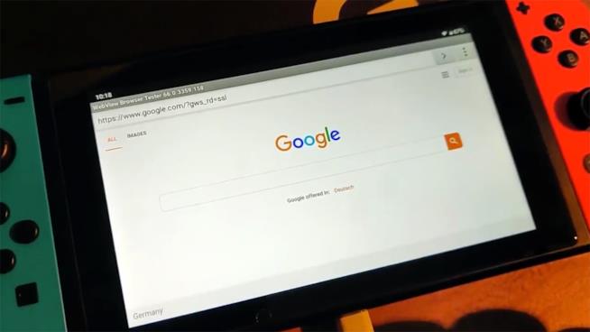 Android su Nintendo Switch è realtà, anche se è solo un esperimento Il browser di Android su Nintendo Switch