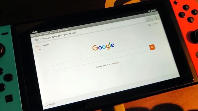 Android su Nintendo Switch è realtà, anche se è solo un esperimento Il browser di Android su Nintendo Switch