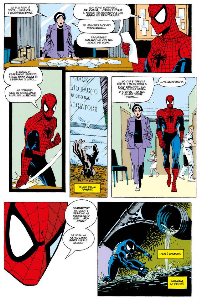 Il parere di Spider-Man su Vermin Una tavola tratta da Il Bambino Dentro