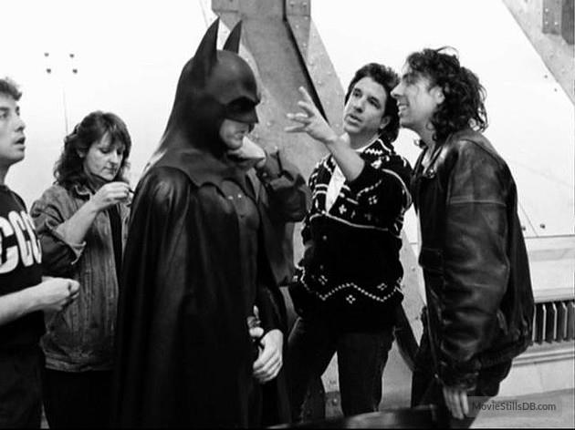 Tim Burton e Micheal Keaton sul set di Batman Tim Burton e Micheal Keaton dietro le quinte di Batman