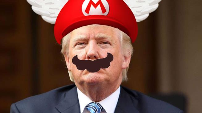 Donal Trump e videogiochi violenti, come è andato l'incontro alla Casa Bianca? Il Presidente USA Donald Trump in versione Super Mario