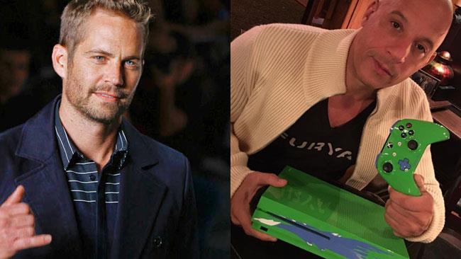 Fast & Furious ispira una Xbox One S in onore di Paul Walker Un primo piano di Paul Walker e della XBox a lui dedicata