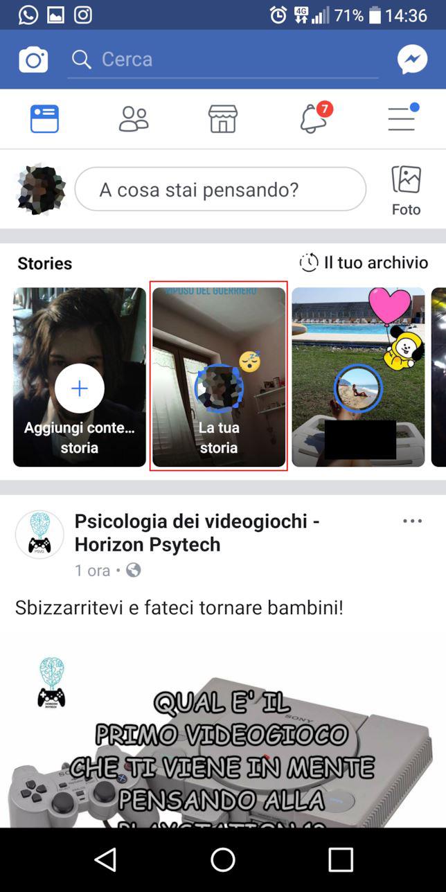Come pubblicare Storie su Facebook Home di Facebook