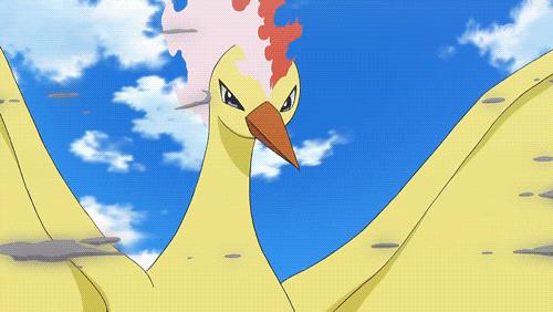 Pokémon GO, catturano Moltres con una squadra di soli due Allenatori Moltres sferra un attacco di fuoco in GIF