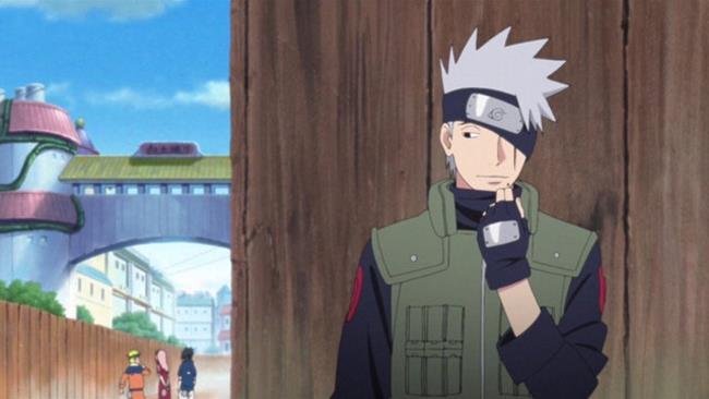 Kakashi senza maschera sul volto nell\u002639;anime di Naruto Shippuden