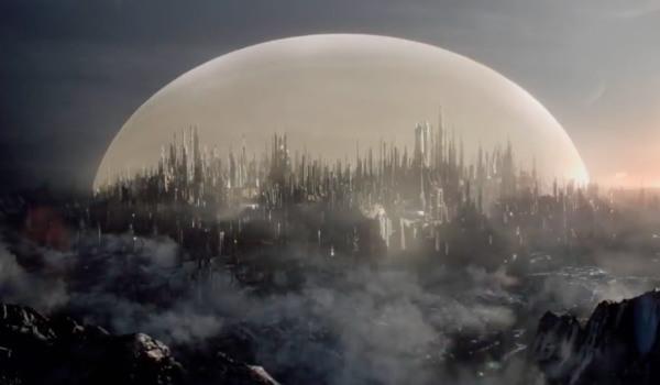 Krypton pianeta sotto una cupola Il pianeta Krypton
