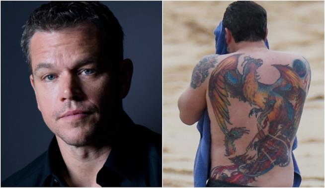 Tatuaggio Affleck, il commento di Matt Damon Collage tra Matt Damon e tatuaggio di Ben Affleck