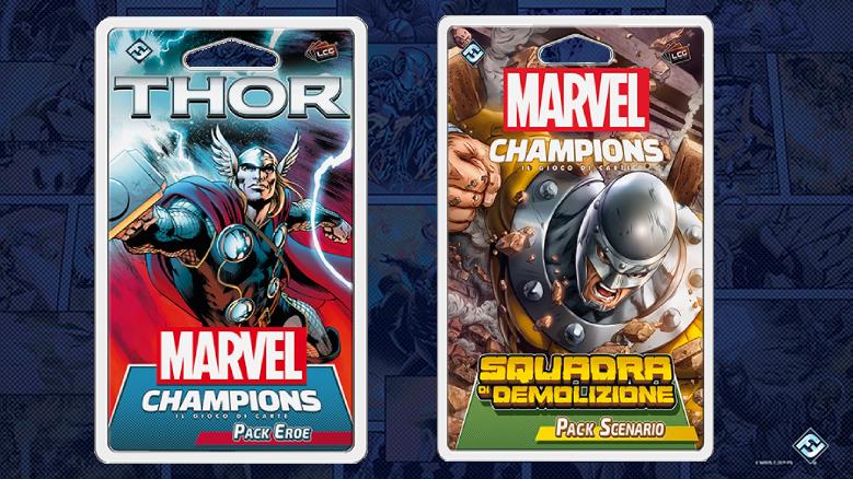 I pack di Marvel Champions dedicati a Thor e alla Squadra Distruttrice I nuovi pack d'espansione di Marvel Champions