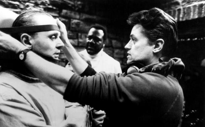 Jonathan Demme e Anthony Hopkins sul set di Il Silenzio degli Innocenti Jonathan Demme durante le riprese di Il Silenzio degli Innocenti
