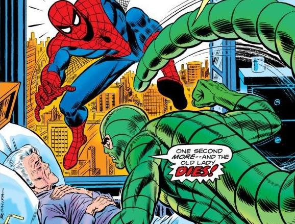 Mac Gargan alias Scorpione insidia zia May Cover di Amazing Spider-Man #146