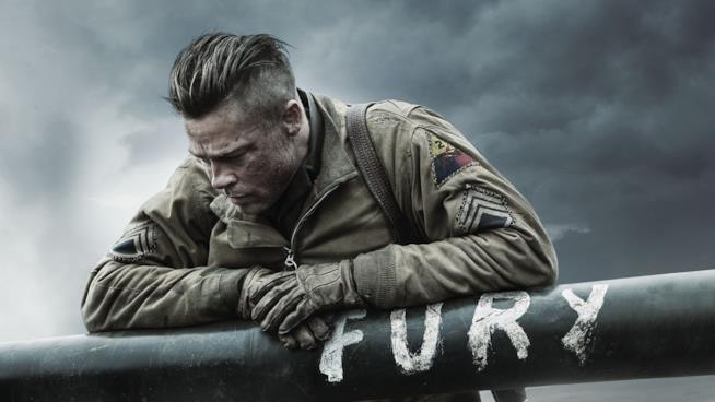 Fury, ecco cosa racconta il war movie con Brad Pitt Brad Pitt nel poster ufficiale di Fury