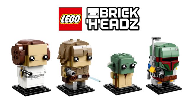 LEGO BrickHeadz: arrivano i set dedicati a Star Wars Leila, Luke Skywalker, Yoda e Boba Fett di Star Wars in chiave LEGO BrickHeadzz