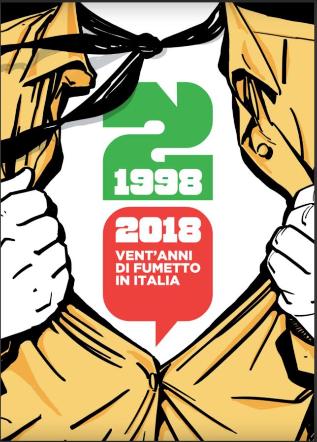 La copertina del saggio dedicato ai venti anni di fumetto in Italia La cover del libro che celebra i venti anni della nona arte in Italia