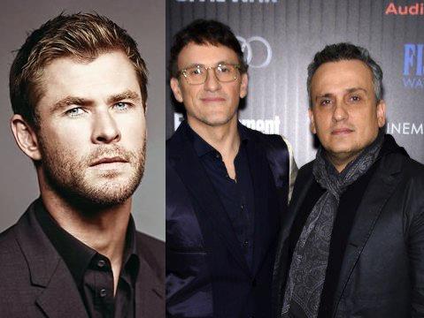 Chris Hemsworth e i fratelli Russo Chris Hemsworth e i fratelli Russo insieme
