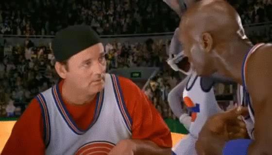 Bill Murray in Space Jam Bill Murray e Michael Jordan in Space Jam