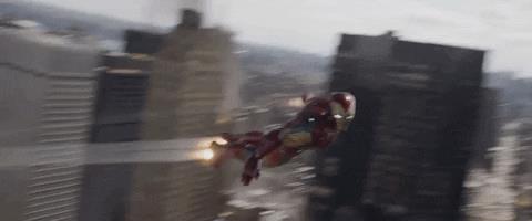 Robert Downey Jr. riceve il premio come Miglior Eroe agli MTV Movie & TV Awards 2019 Iron Man in volo sulla città di New York nel film Avengers: Endgame