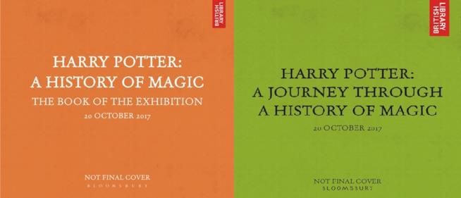 A History of Magic - The Book of The Exhibition e A History of Magic - The Book of The Exhibition Le copertine provvisorie dei nuovi libri di Harry Potter