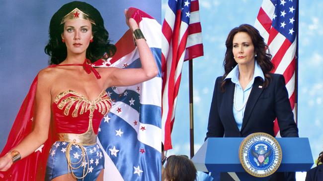 Lynda Carter in Wonder Woman e Supergirl Lynda Carter nelle serie Wonder Woman e Supergirl