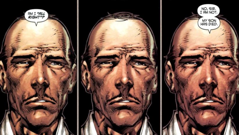 Pennyworth: una nuova serie TV prequel di Gotham Tre vignette consecutive nella quali Alfred parla a un Bruce Wayne fuori campo