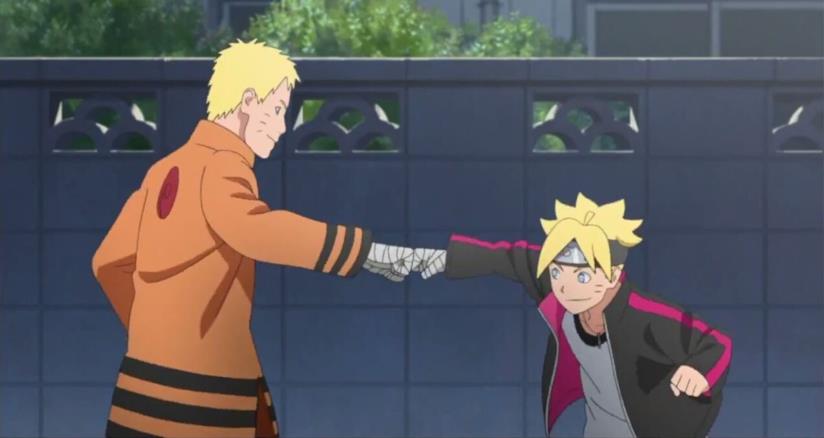 Boruto e il giovane Naruto si incontreranno presto nell'anime Naruto e Boruto