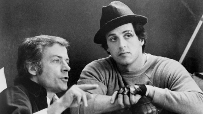 Avildsen e Stallone insieme sul set di Rocky Avildsen e Stallone insieme in un'immagine tratta da Rocky