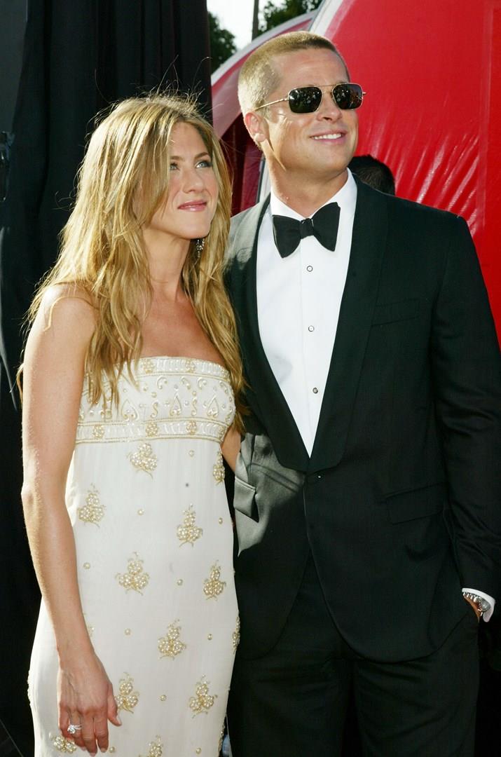 Brad Pitt e Jennifer Aniston Brad Pitt e Jennifer Aniston in primo piano