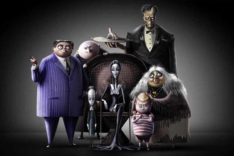 The Addams Family il remake in versione animata I membri della famiglia Addams al completo, nella loro versione animata