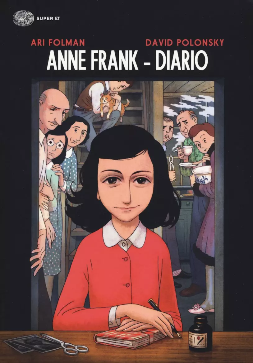La copertina del graphic novel Anne Frank La cover del fumetto su Anne Frank