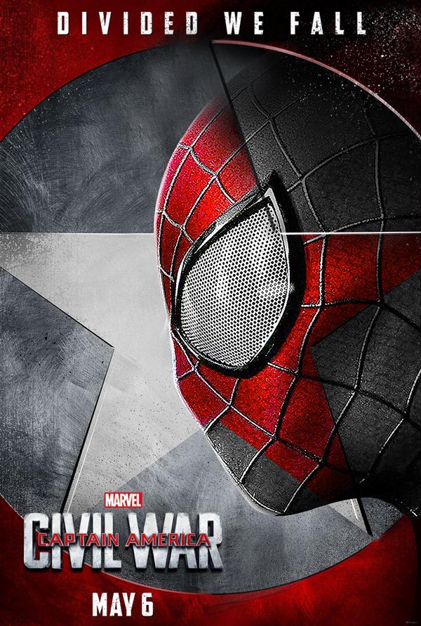 Spider-Man, tra le new entry di Captain America: Civil War Spider-Man in un poster fan-made di Civil War