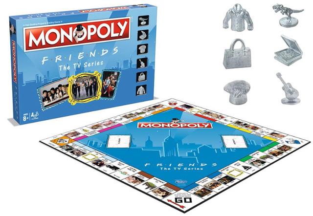 Monopoly a tema Friends Il tabellone e le pedine dell'edizione del Monopoly a tema Friends