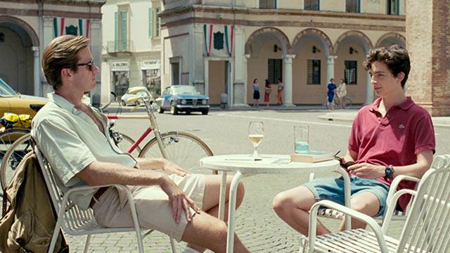Chiamami col tuo nome di Luca Guadagnino Armie Hammer e Timothée Chalamet in una scena del film