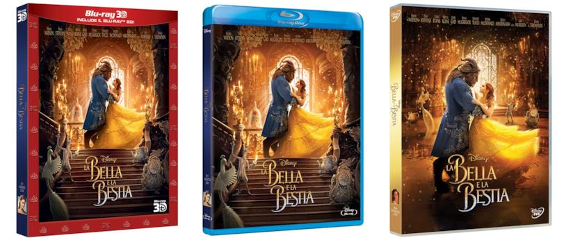 La Bella e la Bestia in home video Blu-Ray 3D, Blu-Ray e DVD de La Bella e la Bestia