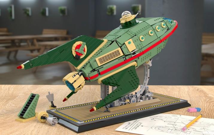 L' astronave di Futurama realizzata da LEGO Il prototipo dell'astronave Planet Express d LEGO Ideas