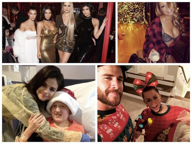 Il Natale 2016 vissuto dalle star Alcune immagini delle star durante questo Natale 2016