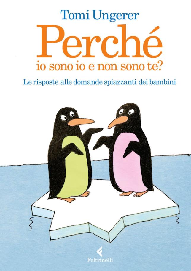 Perché io sono io e non sono te? La copertina con due pinguini dal pelo colorato differentemente
