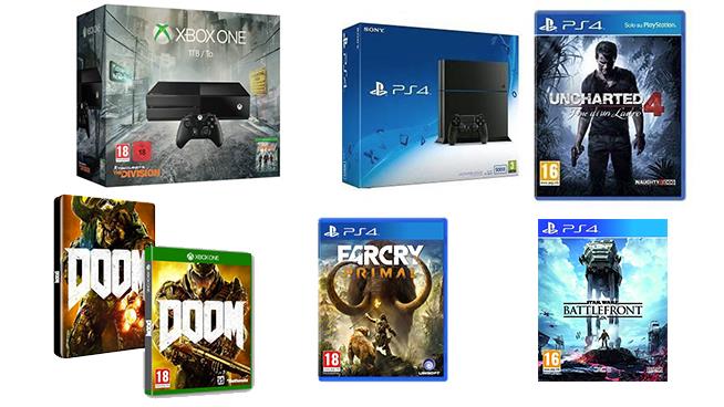 Tutte le offerte circa console e videogame dell'Amazon Prime Day di oggi 12 luglio Collage console e videogame in offerta per l'Amazon Prime Day