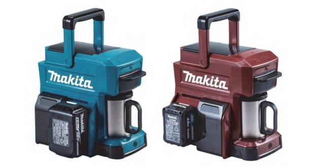 Questa potente macchina del caffè di Makita usa le stesse batterie dei trapani La Coffe Machine CM501D di Makita