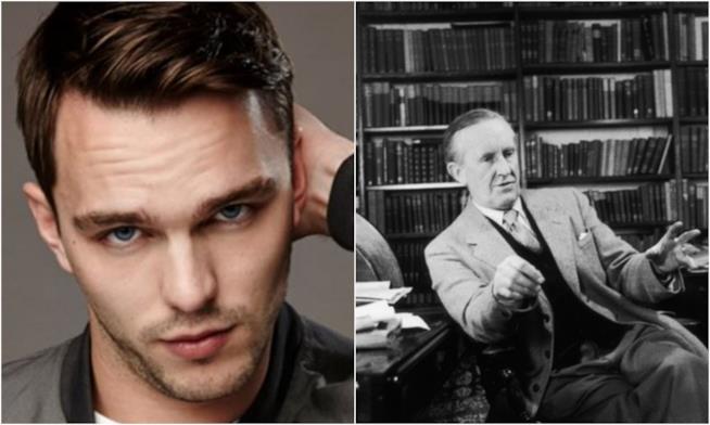 Nicholas Hoult sarà J.R.R. Tolkien nel biopic? Un primo piano di Nicholas Hoult e di Tolkien